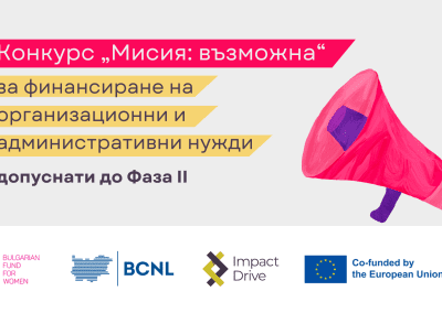 150 организации са допуснати до Фаза II на конкурса „Мисия: възможна“ на БФЖ